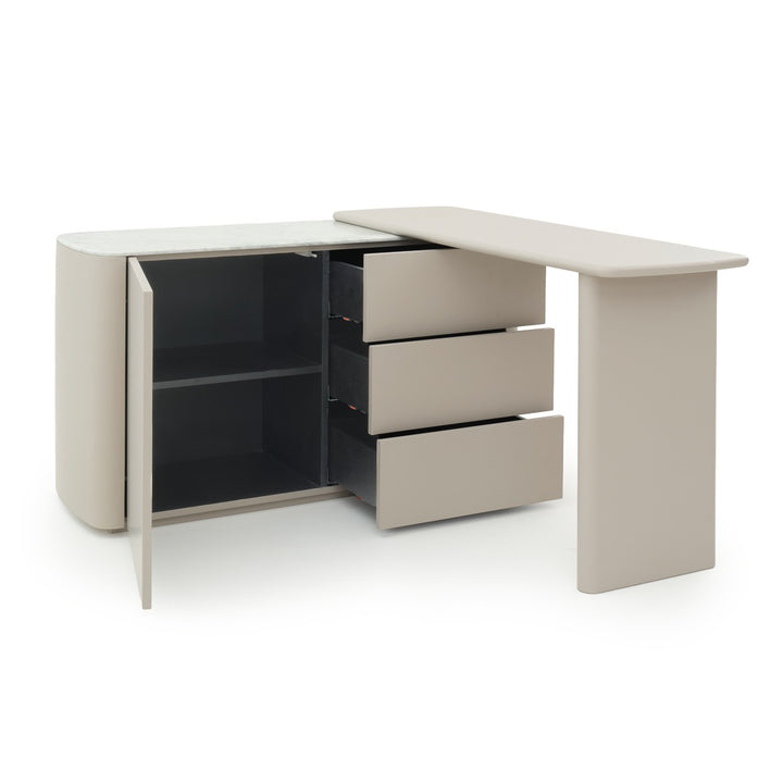 Wissam 3-Drawer Dresser Light Grey