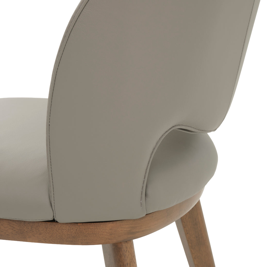Ewana Leather Chair Dark Grey