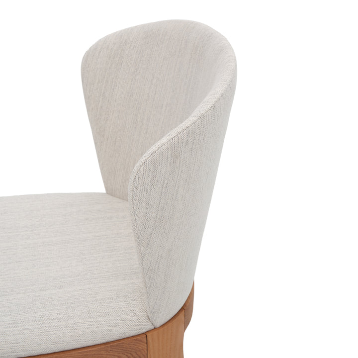 Nelvy Fabric Chair Off White