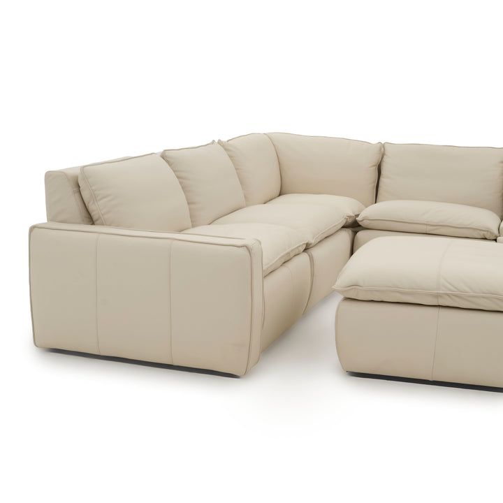 Nadyna Leather Modular Set Beige