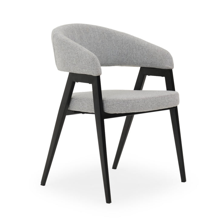 Waltina Fabric Armchair Light Grey