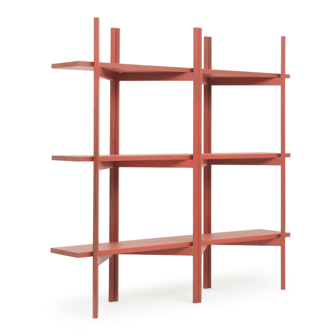 Siya Wood Bookcase Red