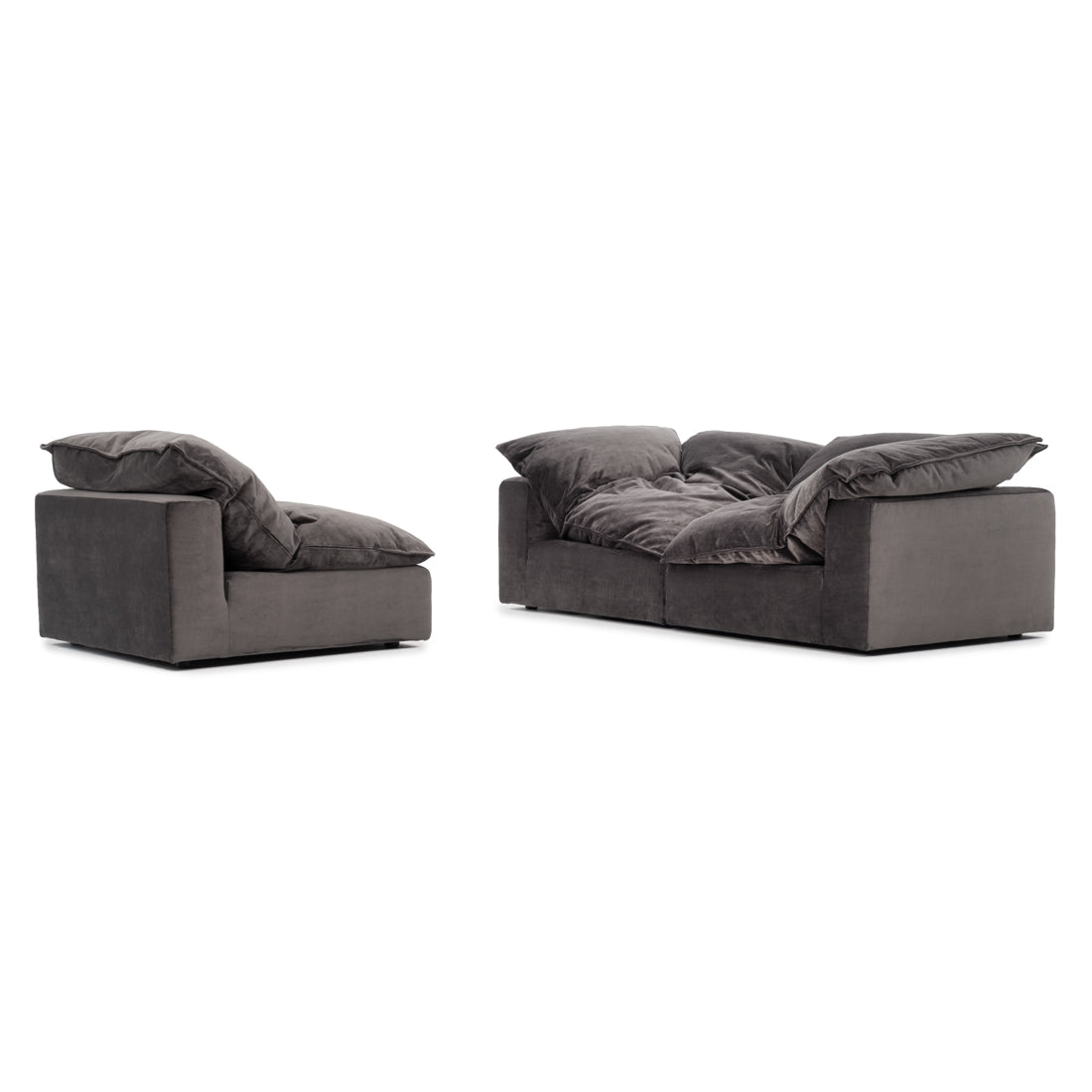 Nuage Fabric Modular Sofa Dark Grey