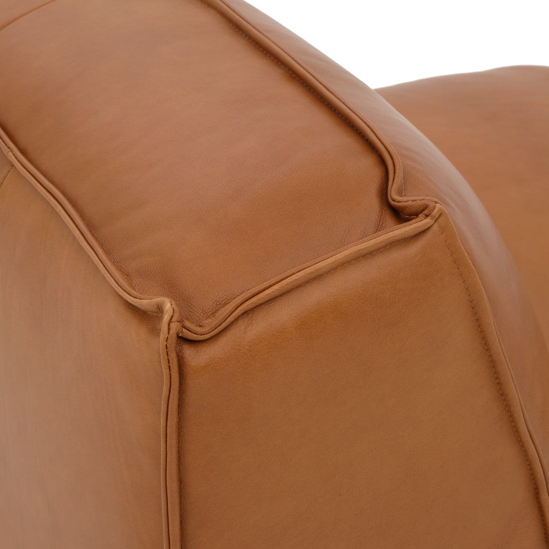 Nook Modular Armless Chair Cognac