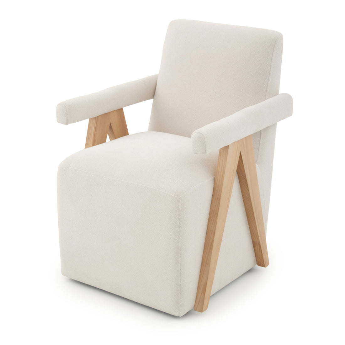 Nestoria Fabric Armchair Off White