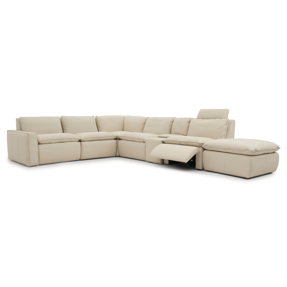 Nadyna Leather Modular Set Beige