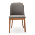 Evy Leather Chair Dark Grey