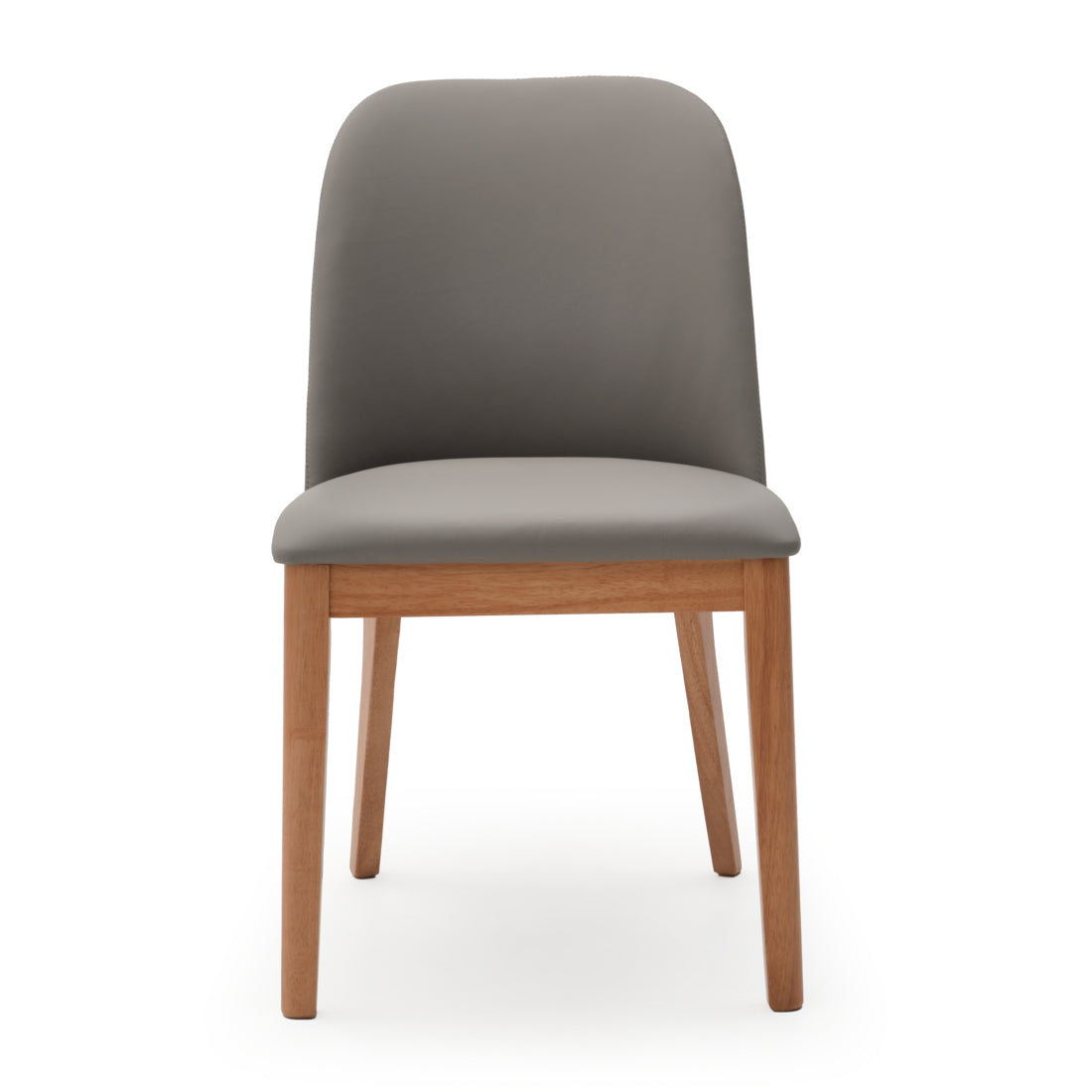 Evy Leather Chair Dark Grey