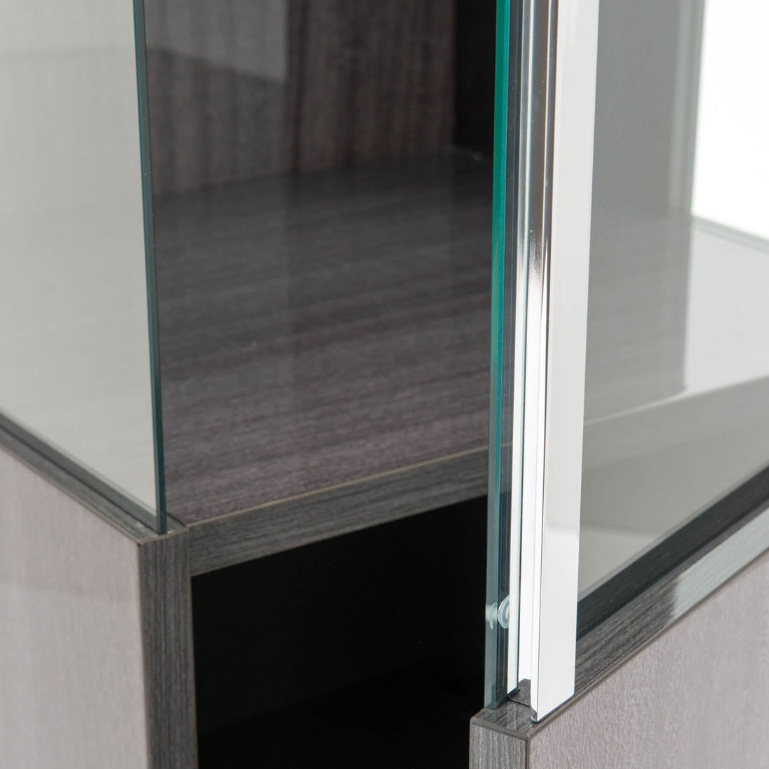 Carlyle Wood Bookcase Dark Grey