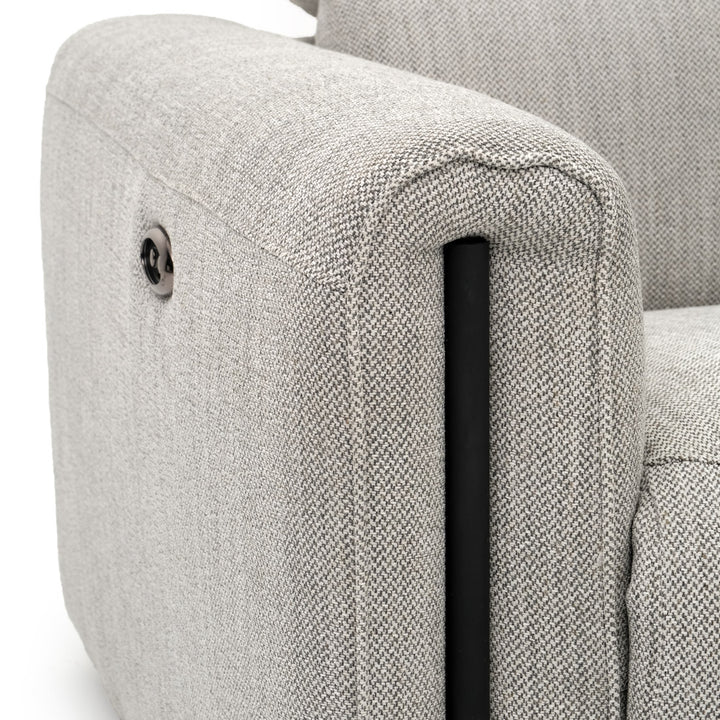 Wilnoir Reclining Sectional Sofa Light Grey