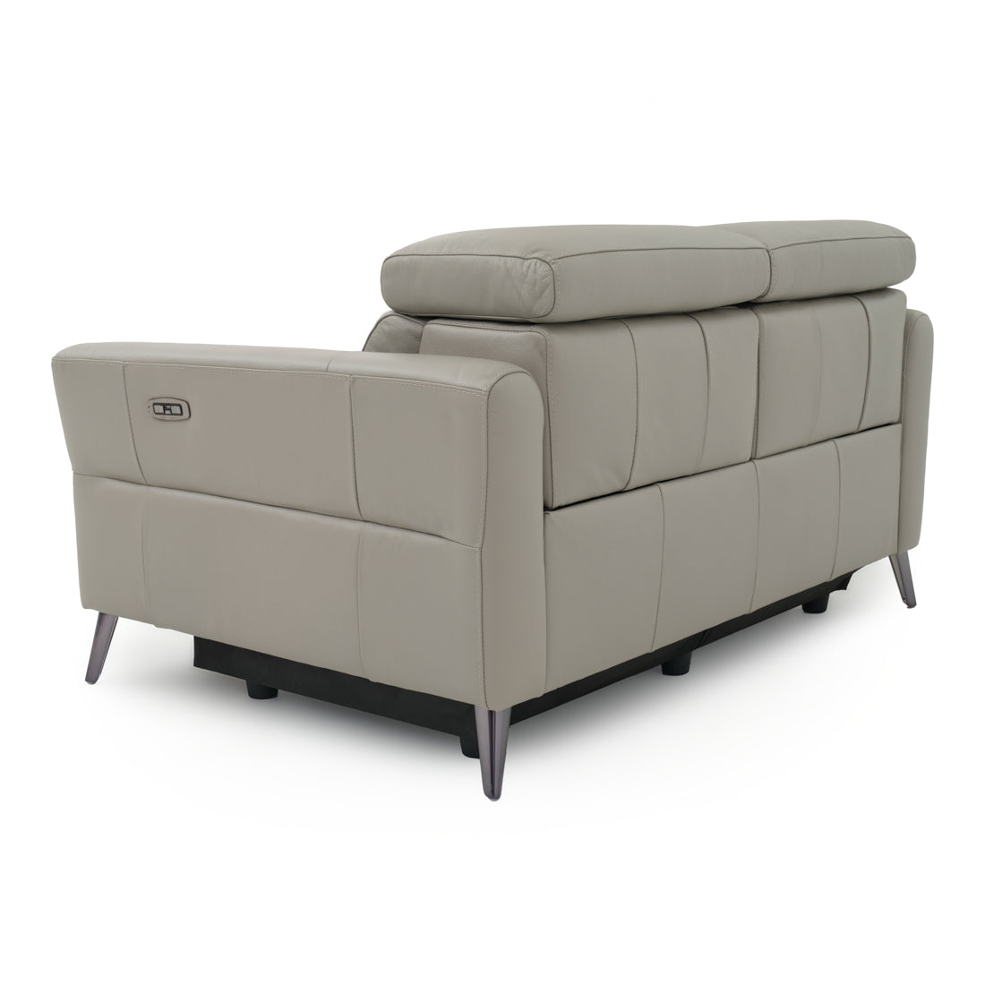 Westlyn Leather Reclining Loveseat Light Grey