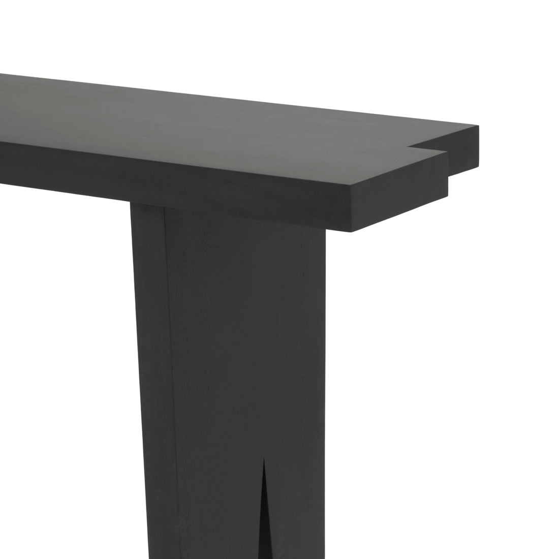 Shayla Wood Console Table Black