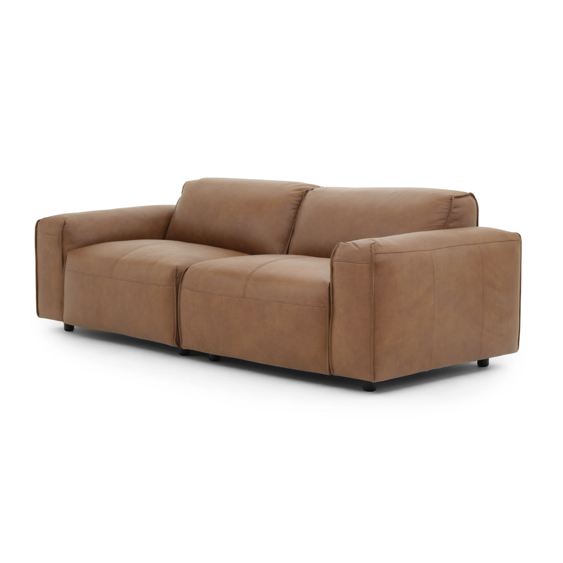 Nessa Leather Modular Set Dark Brown
