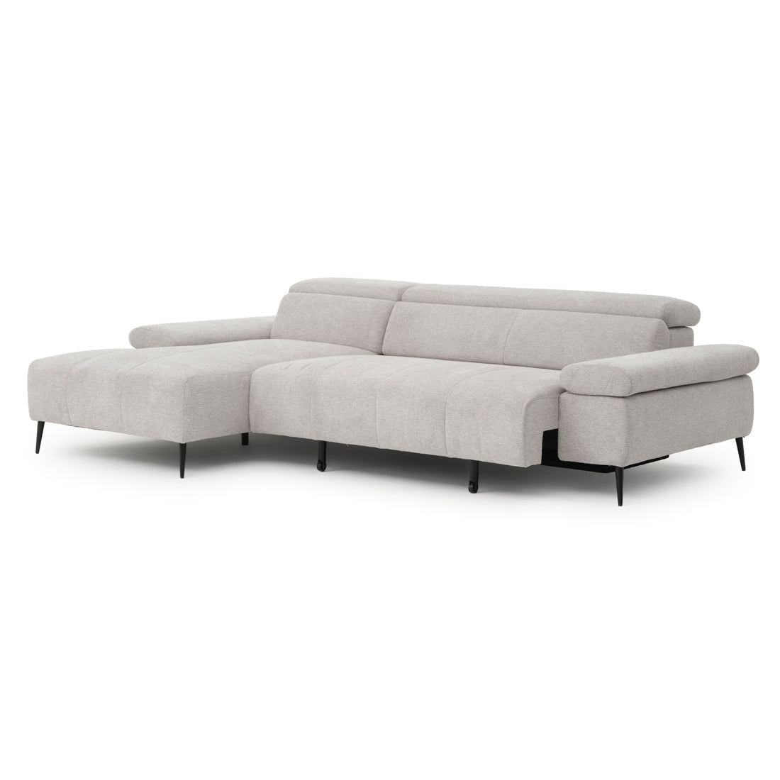 Eldan Fabric Sectional Sofa Light Grey