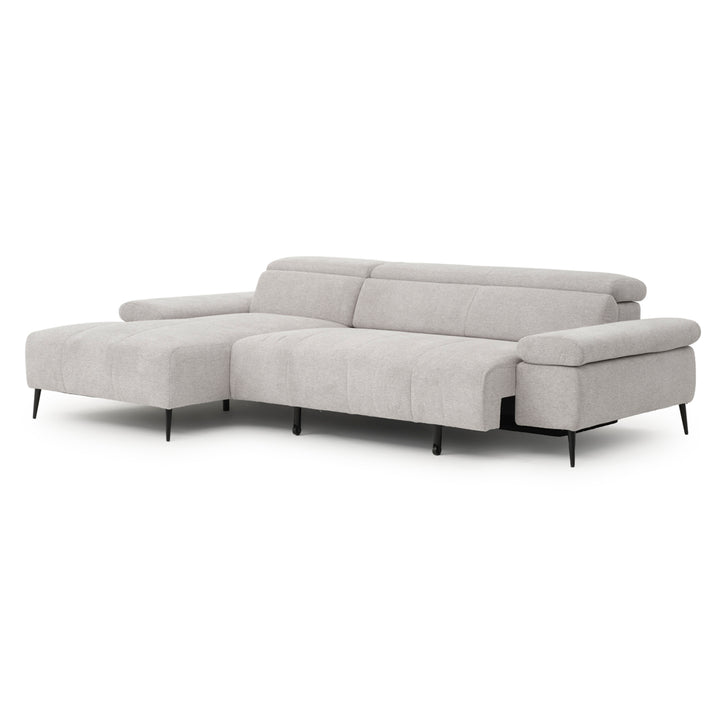 Eldan Fabric Sectional Sofa Light Grey