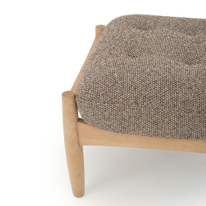 Naranda Fabric Ottoman Dark Brown