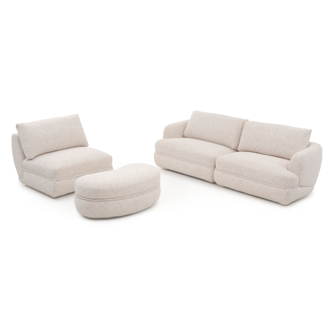Esteli Fabric Modular Set Beige