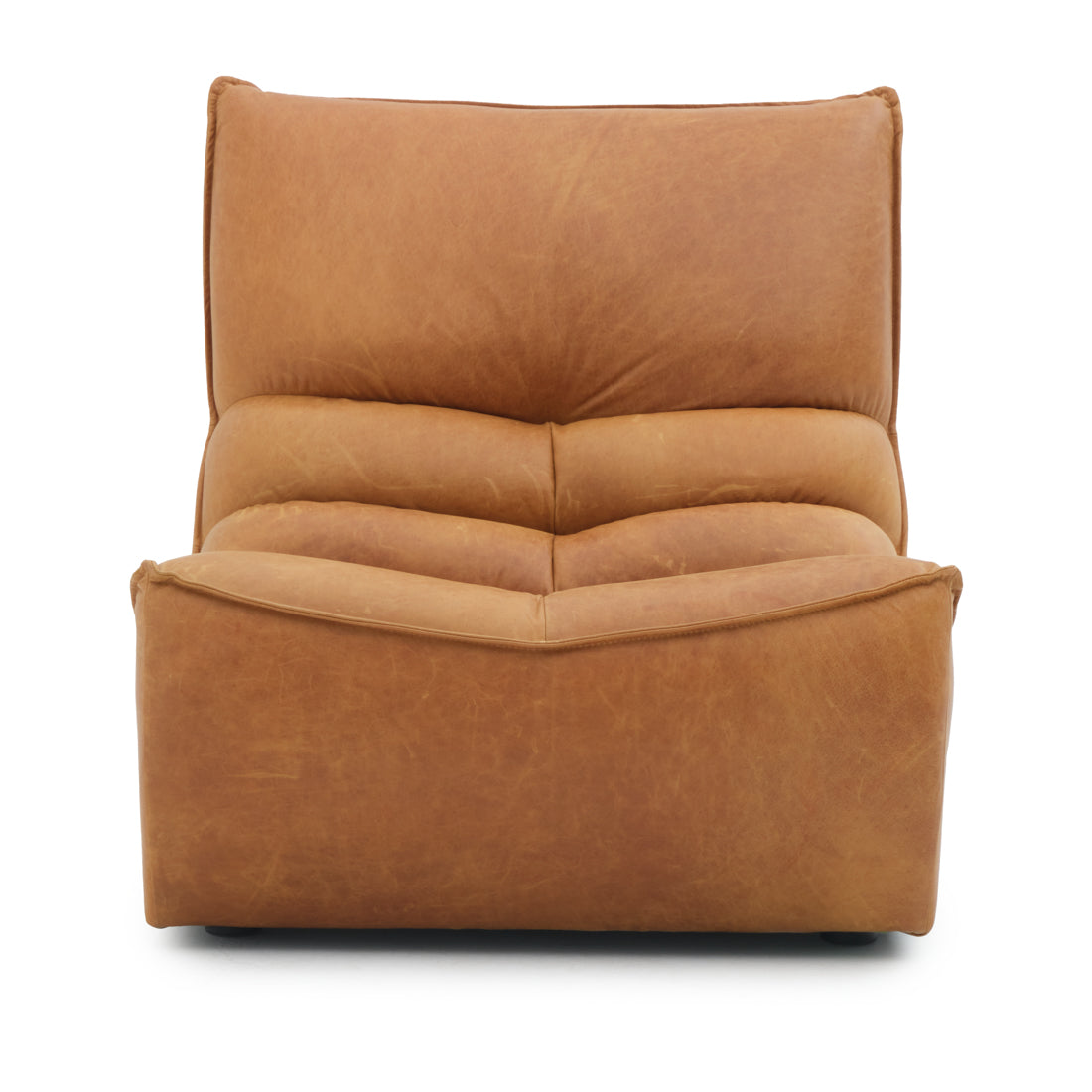 Nesto Modular Armless Chair Cognac