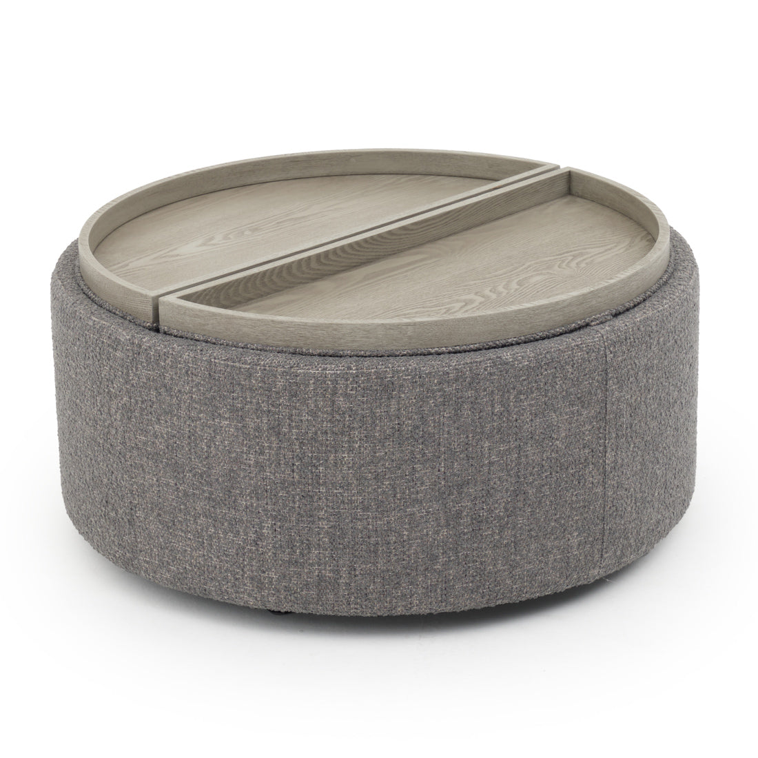 Eller Ottoman with Storage Dark Grey