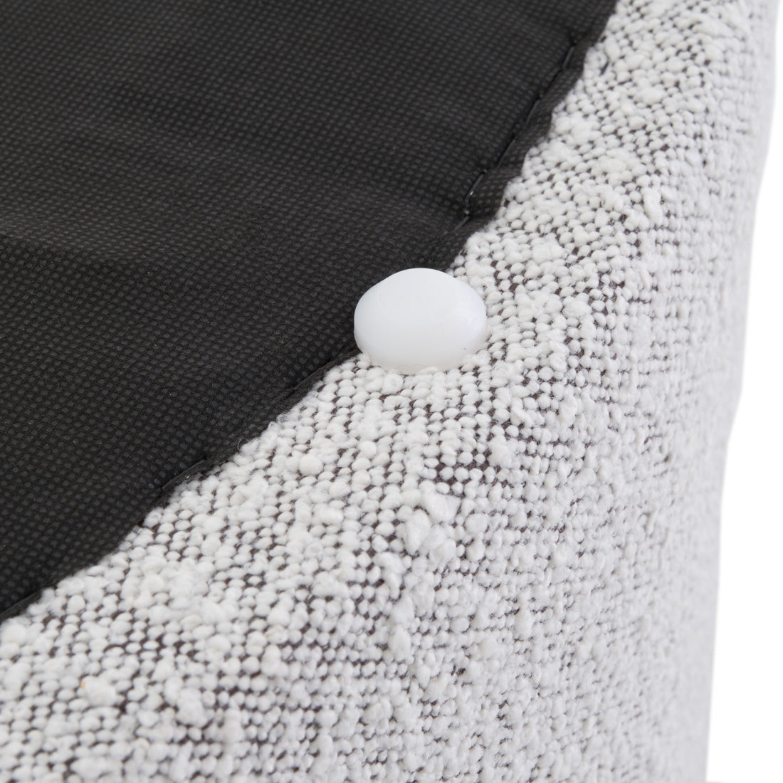 Emondi Fabric Ottoman Light Grey