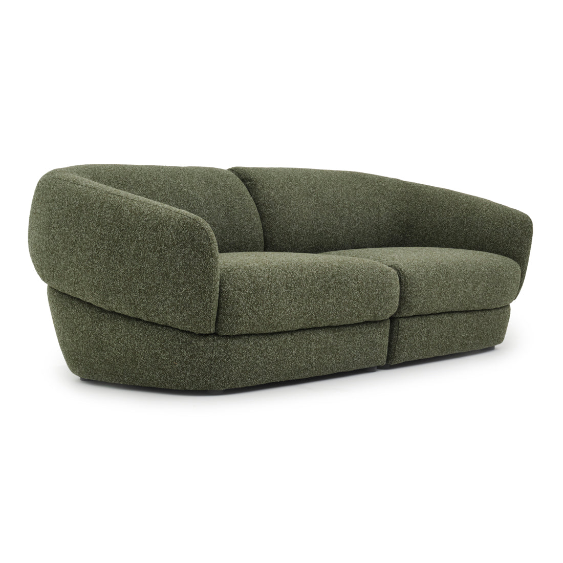 Nesla Fabric Loveseat Dark Green