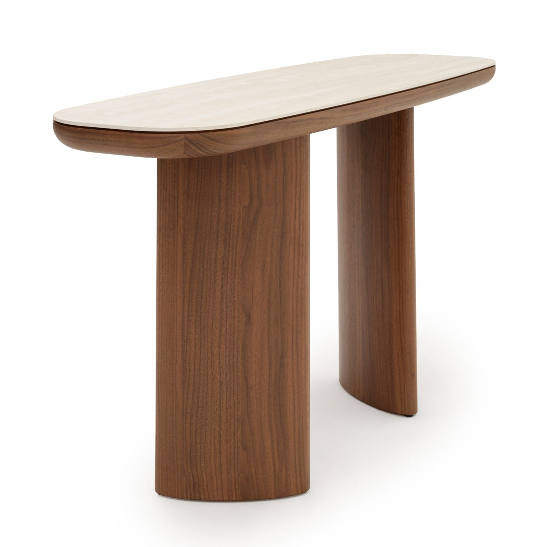 Navani Ceramic Console Table Light Brown