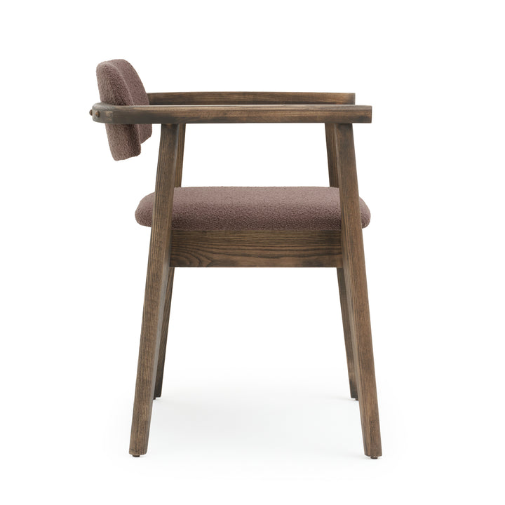 Novella Wood Armchair Dark Brown