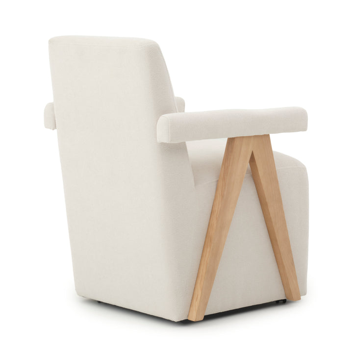 Nestoria Fabric Armchair Off White