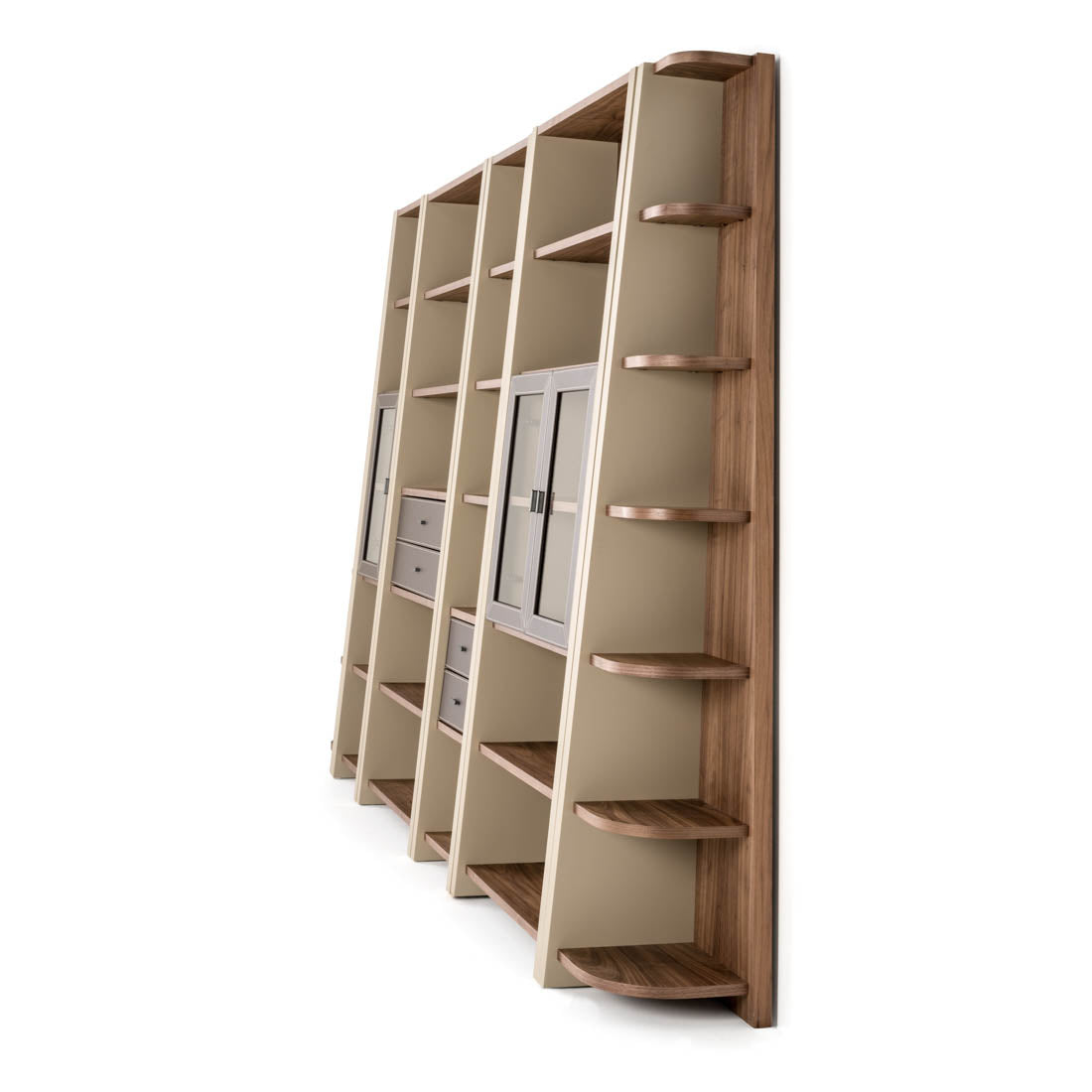 Neghan Wood Bookcase Dark Brown