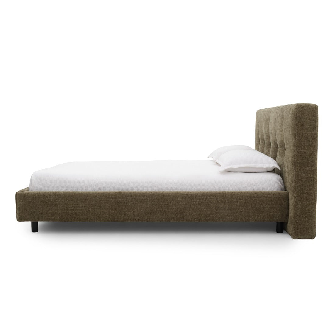 Esmarie Fabric King Bed Dark Green