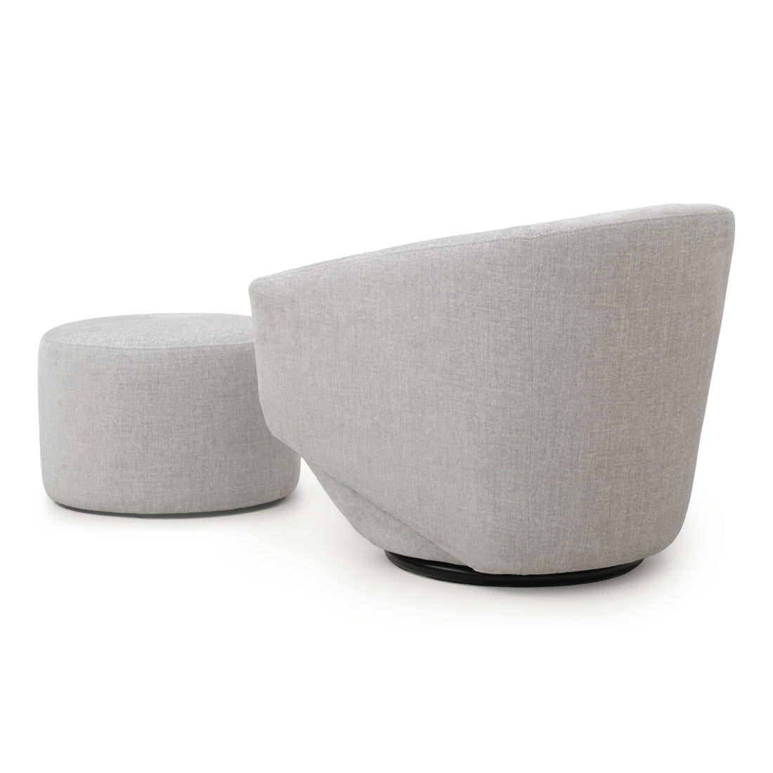 Wyle Swivel Accent Chair Light Grey