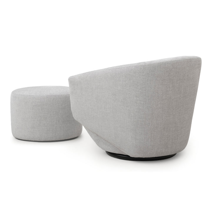 Wyle Swivel Accent Chair Light Grey
