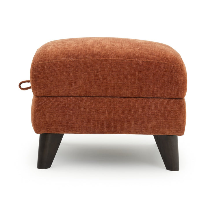 Nilani Ottoman with Storage Orange