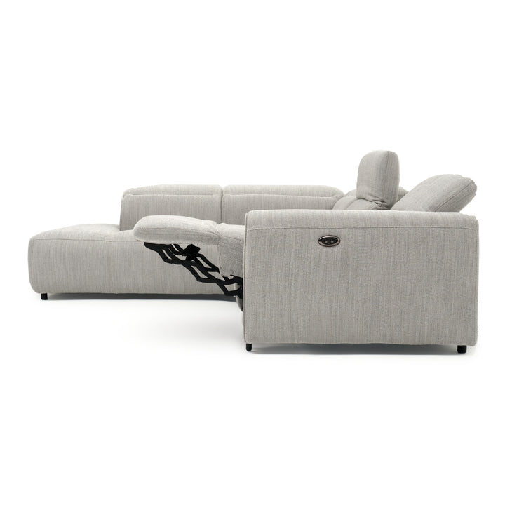 Wilnoir Reclining Sectional Sofa Light Grey