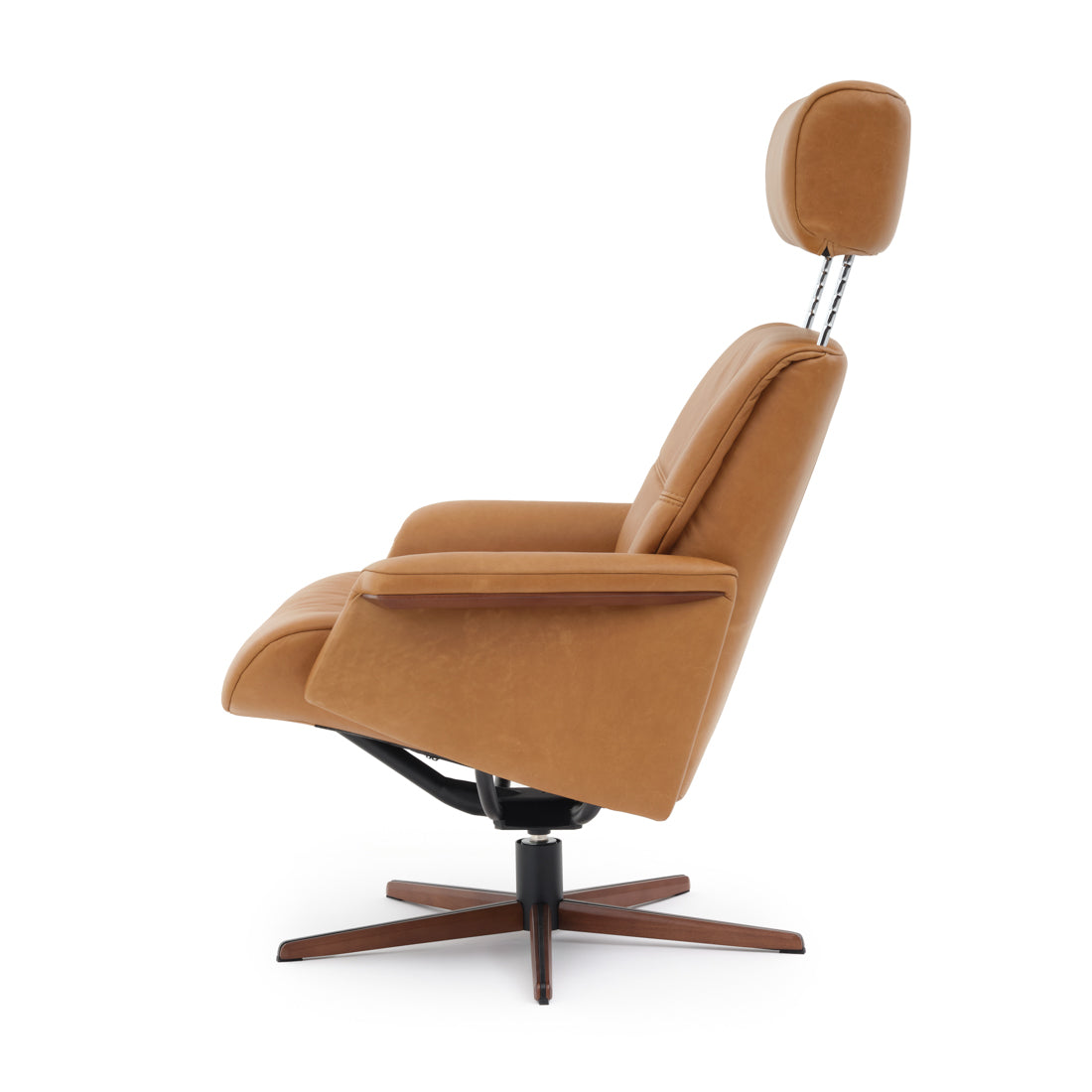Norris Reclining Chair with Ottoman Cognac