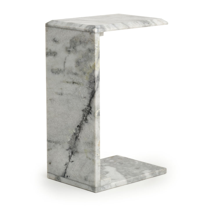 Neville Marble Accent Table White
