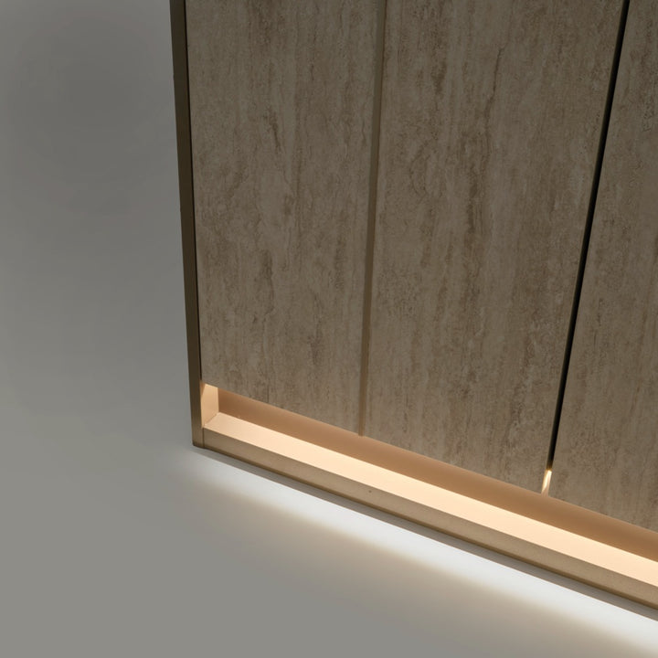Nunzia Glass Curio Beige