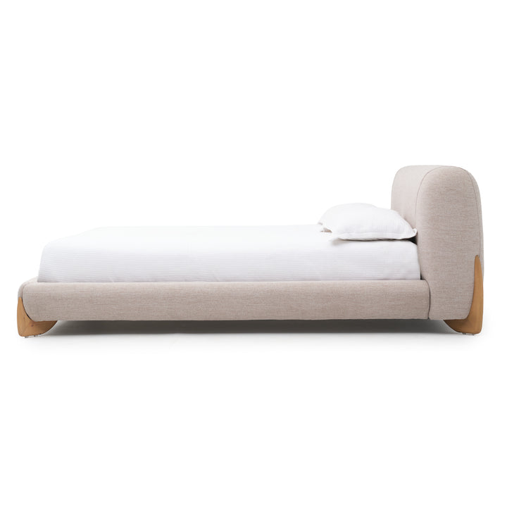 Naida Fabric Queen Bed Beige