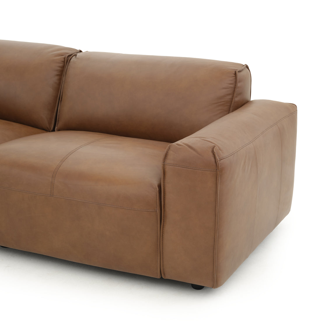 Nessa Leather Modular Set Dark Brown