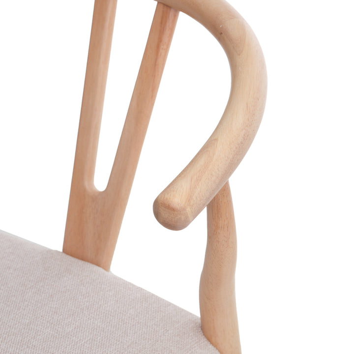 Nakesha Wood Armchair Light Brown