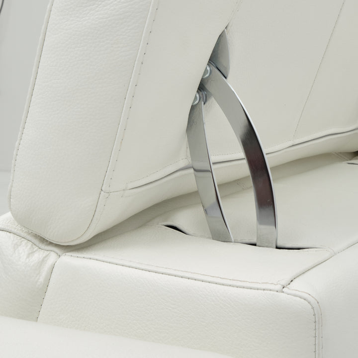 Westlyn Leather Reclining Sofa White