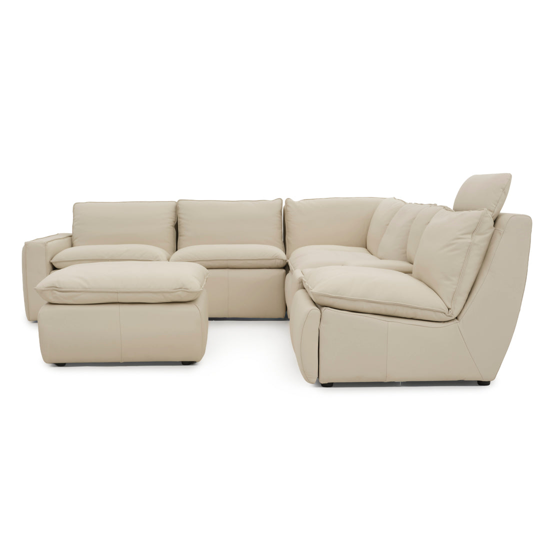 Nadyna Leather Modular Set Beige