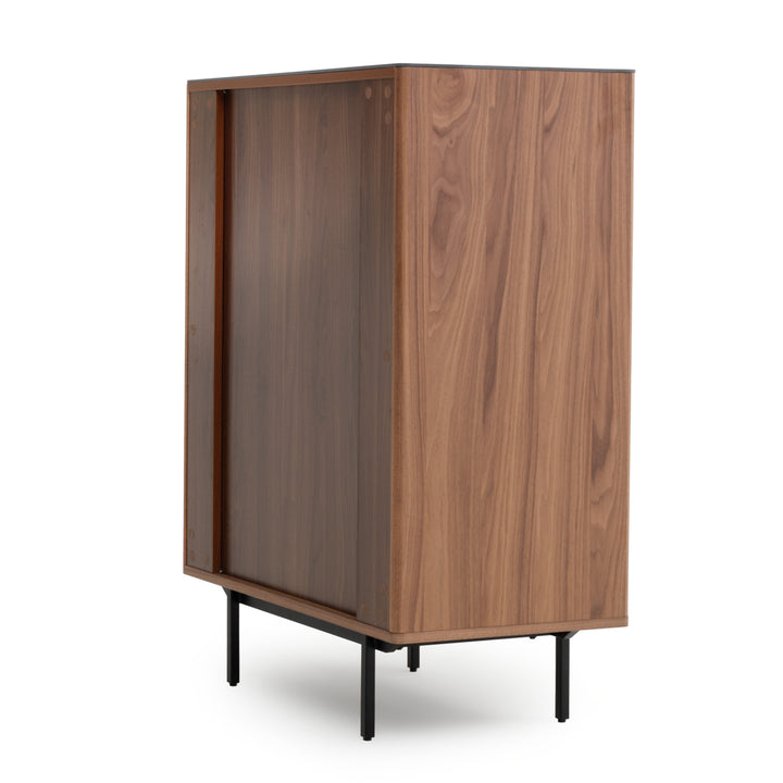 Ezio 5-Drawer Chest Dark Brown