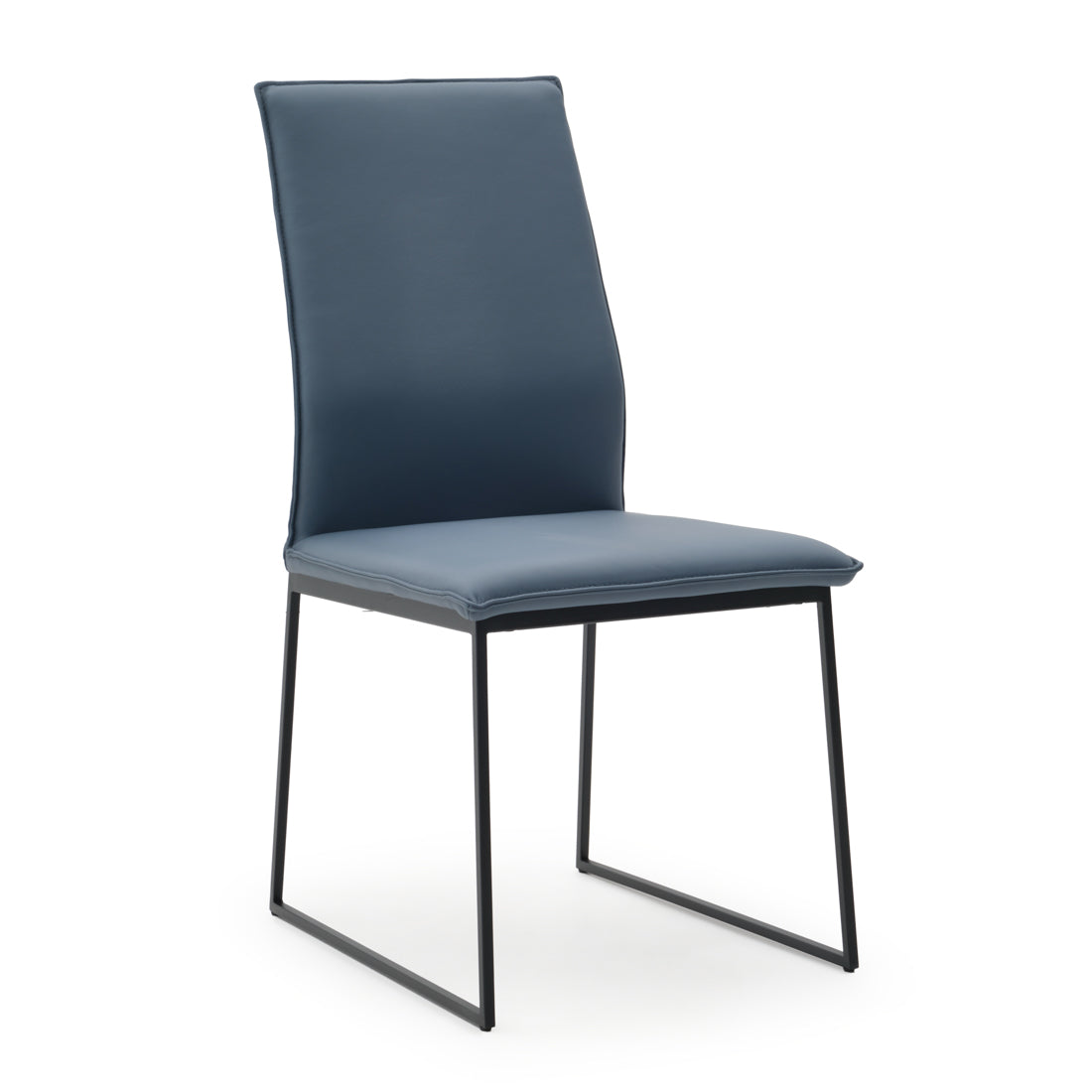 Wara Leather Chair Dark Blue