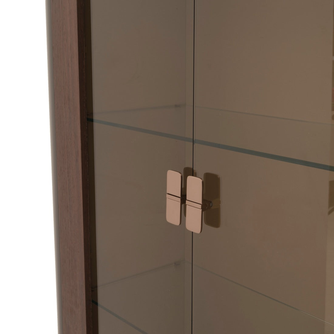 Wadena Glass Curio Dark Brown
