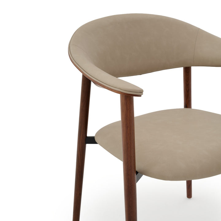 Etina Wood Armchair Taupe