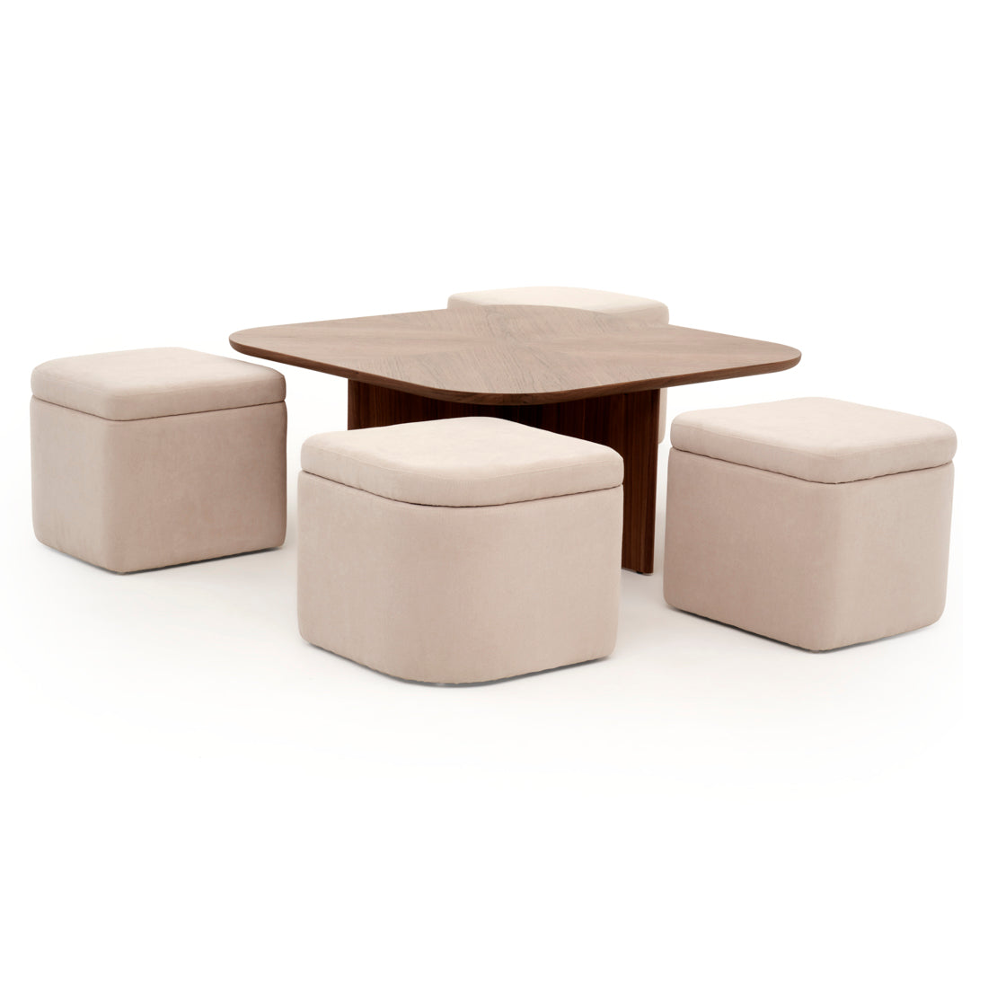 Norna Coffee Table with Storage Dark Brown