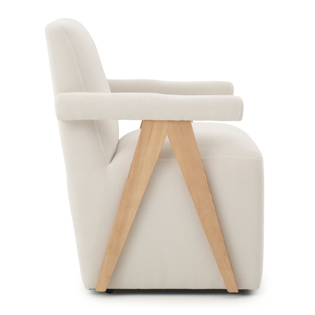 Nestoria Fabric Armchair Off White