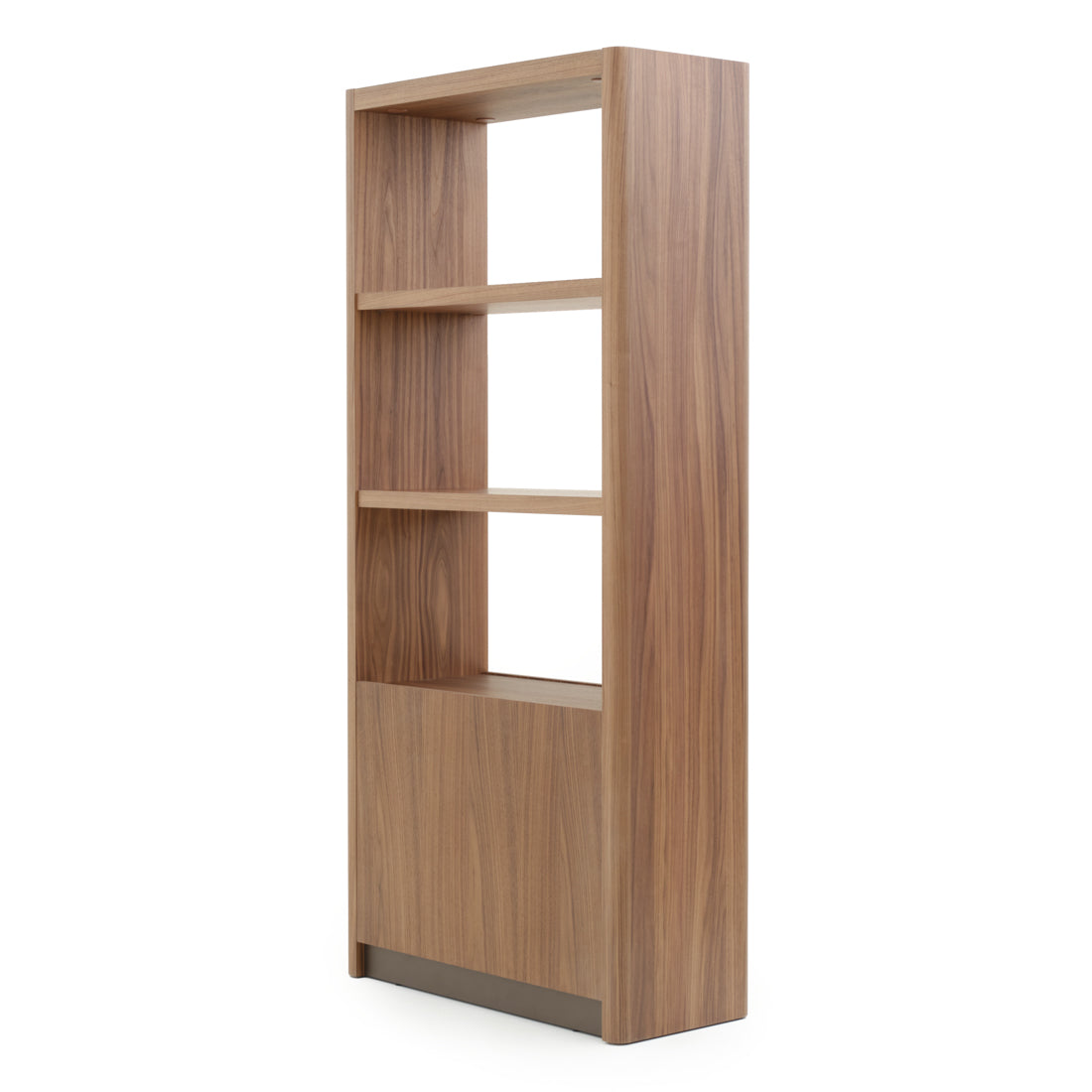 Enza Wood Bookcase Dark Brown