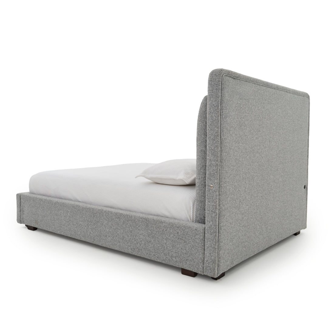 Elisha Fabric Queen Bed Dark Grey